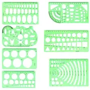 7 Pack Drawings Templates Stencil Circle Template for Geometric Drawing Stenc...