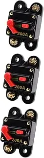 ASAKKURA 3pcs 200 Manual Reset Circuit Breaker 200amp 12v Car Marine Boat High-tech Waterproof Design