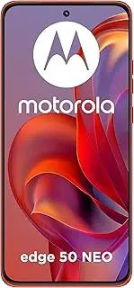 [Motorola] edge50 neo 6.36" Super HD 50MP Camera with Moto AI 12/512GB 4310mAh Android 14 Pantone Poinciana (Vegan Leatherette) + Protective Cover