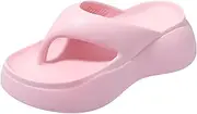 [WAJCSHFS] Sandals for Women Summer Anti Slip Flip Flops Comfortable Slip On Slides Platform Beach Thong Sandals, Zk-pink