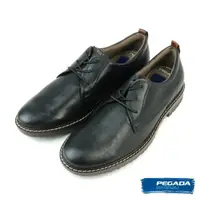 在飛比找momo購物網優惠-【PEGADA】巴西素面真皮綁帶德比鞋 黑色(126204-