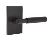 Emtek Select Passage, Rectangular Rosette, T-Bar Stem, Faceted Handle US19 LH
