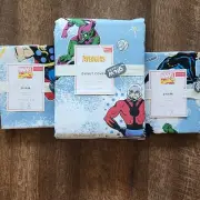 Pottery Barn Kid Marvel Glow in the Dark FULL QUEEN duvet cover shams super hero