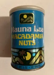 Vintage Mauna Loa Macadamia Nuts Hilo Hawaii Unopened NOS Full Can Of Nuts 5oz
