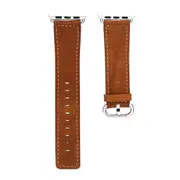 For Apple Watch SE,40-mm Case,Premium Genuine Leather Strap,Brown