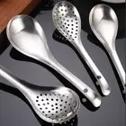 Perforated Strainer Spoon 304 Stainless Steel Food Scoop Skimmer Colander