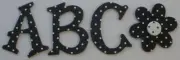 Doodlebug ~*BLACK POLKA DOT*~ Die Cut Alphabets - Chipboard Letters - 1.5" inch
