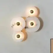 LED Wall Sconce Lamp Marble 15/20/25/30/35cm Circle Design Minimalist Wall Mount Light Lighting Fixture Indoor Lights for Living Room Bedroom 110-240V
