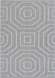 Lata Suri Geometric Ash Flatweave Rug