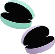 [Yardenfun] 2pcs Hard Shell Sunglasses Case for Women Eyeglass Cases Soft Lining Colorful Eyewear Organizers for Travel