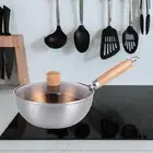 Nonstick Wok Skillet Uncoated Flat Bottom for All Cooktops Electric Stovetop