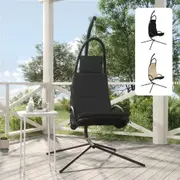 Swing Chair Outdoor Swing Set Hanging Hammock Chair Fabric and Steel vidaXL