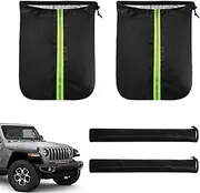 Ungtyb WINTER WINTER WINDSCREEN WIPER COVERS ICE & SNOW 4 GLASS SIDE COVERS & WINDSCREEN WIPER COVERS FULL SET RAIN PROTECTOR