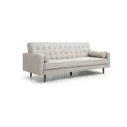 Sofa Bed 3 Seater Button Tufted Lounge Set for Living Room Couch in Fabric Beige Colour