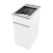 Everhard Nugleam 35L White Soft Close Laundry Unit