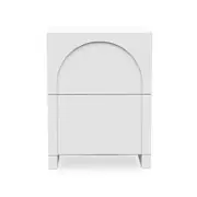 Archen 45cm Bedside Table with Drawers - White