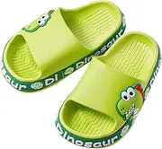 [FEOYA] Children's Summer Slippers Boys Bath Slippers Girls Bath Slippers Non-Slip Slippers Lightweight Slippers Flat Mules Soft Beach Sandals Dinosaur Bathing Shoes 24-35 EU