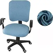 Home Spandex Computer Office Chair Covers 2 Pieces Pure Color Stretch Rotating Chair Slipcovers Swivel Chair Protector Cover Removable Machine Washable (Color : A)