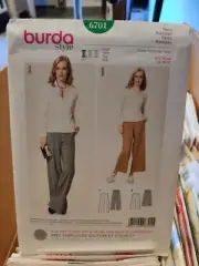 Burda style sewing pattern 6701 pants uncut brand new