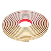 PVC Baseboard Molding Trim, 0.79 Inch x 16.4 Feet, White with Gold
