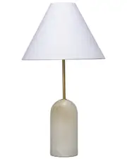 Jamie Young Holt Alabaster Table Lamp with Linen Shade