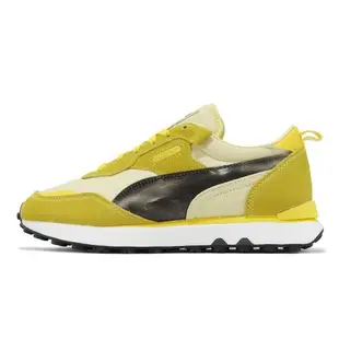 Puma 休閒鞋 Rider FV Pikachu 男鞋 女鞋 黃 黑 麂皮 寶可夢 皮卡丘 38768801