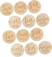 MOLUCKFU 12 Pcs Growth Month Card Double-sided Monthly Milestone Discs Monthly Milestone Marker Monthly Milestone Monthly Milestone Discs Milestone Signs