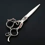 Hair Cutting Scissors, 6 inch Upscale Retro gem Hairdressing Scissor Cutting Barber Haircut thinning Shears Cut Scissors