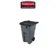 Rubbermaid 樂柏美 BRUTE可推式垃圾桶 189L 灰色 FG9W2700GRAY