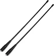 SMA Female VHF UHF 70cm 2m Ham Radio Antenna Whip Soft 10W High Gain for BAOFENG UV-82 UV-5R GT-3 BF-F8 BF-888s Kenwood TK-360 TK-370 Walkie Talkie 2pcs