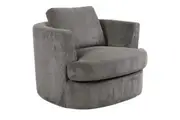 VI Charlotte Fabric Upholstered Swivel Chair