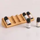 6 Slots Bamboo Diffuser Stand Perfume Display Holder Cosmetic