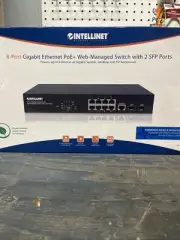 Intellinet 8-port Gigabit Ethernet PoE+ Web Managed Switch With 2 SFO Ports