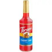 Torani Cherry Lime Flavoring / Fruit Syrup 750 mL Glass Bottle 880360036