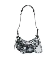 Balenciaga Le Cagole Graffiti XS Shoulder Bag One size Black/White