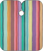 Colorful Wavy Lines Vertical Haircut Gown Hair Dye Apron, Barber Cape Long, Colorful Wavy Lines Vertical