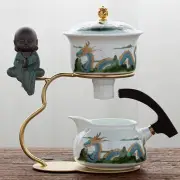 Ceramic Semi-Automatic Magnetic Lazy Tea Set Home Anti-scalding Teapot Teacup