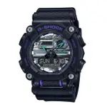 【CASIO】卡西歐 G-SHOCK 機械元素風 200米防水 雙顯 運動電子錶 GA-900AS-1A 黑/銀