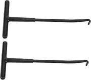 FUNOMOCYA 2pcs Motorcycle T-Hook Removing Spring Diving Pumping Bag Modified Spring Sprung Heavy Spring Repairing Spring Non -Slip Protector Spring Couplet Magnets Black Carbon Steel