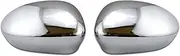 ALAGPNPMZH Chrome RHD & LHD Wing Side Mirror Cover Cap Compatible with Abarth Compatible with Grande Compatible with Punto Compatible with Evo Compatible with Fiat 500 2007-2019 Chrome Style(Chrom