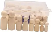 SUPVOX 50PCS DIY Drawing Wooden Dolls Unfinished Craft Figures for Graffiti Creative Play Safe and Sturdy Material for Imaginative Art Projects and Pretend Play