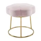Linon Home Decor Makeup Vanity Stools 17.75"Hx17.75"Wx17.75"D Fabric Light Pink