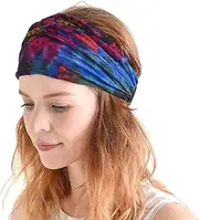 Tie-Dye Men Bandana Headbands - Head Band Women Psychedelic Hippie Head Scarf Boho Bandanas C