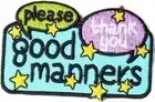 Girl Scouts Good Manners GSA activity fun patch please thank you