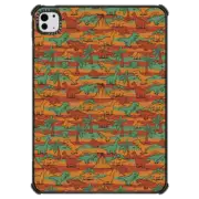 iPad Pro 11-inch (M4) iPad Impact Case Jurassic Vintage T-Rex Dinosaur Pattern