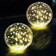 Solar Powered Floating Pool Lights - 14" Inflatable Waterproof Floating Light...