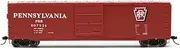 Pennsylvania Railroad Box Car with Sliding Door Running Number 607524 HO Scale Train Rolling Stock HR6586B