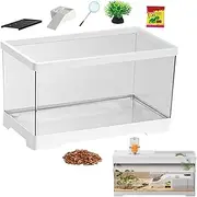 Turtle Starter Kit, Turtle Habitat, Habitat with Bottom Drainage for Aquatic Reptiles Fish Crabs Frogs Geckos Chameleons Snakes Hermit Aquatic