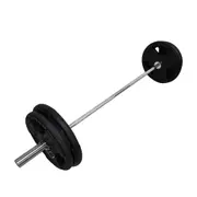 42kg/ 72kg/ 102kg 180cm Olympic Barbell Weight Set - Rubber Coated Weight Plate
