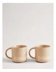 [Country Road] Demm Stoneware Mug Set of 2 in Natural